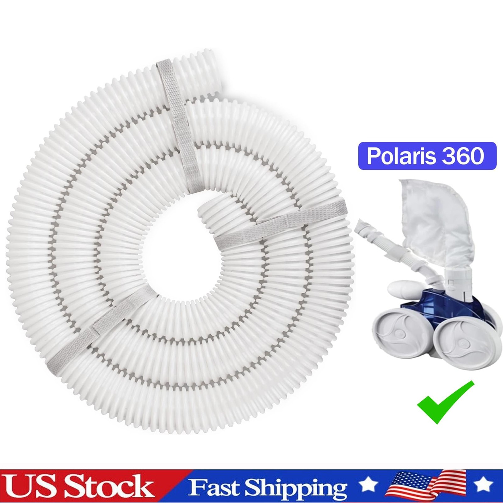 Replacement for Polaris 360 Pool Cleaner 6-Ft Cuff-less Feed Hose 9-100-3102