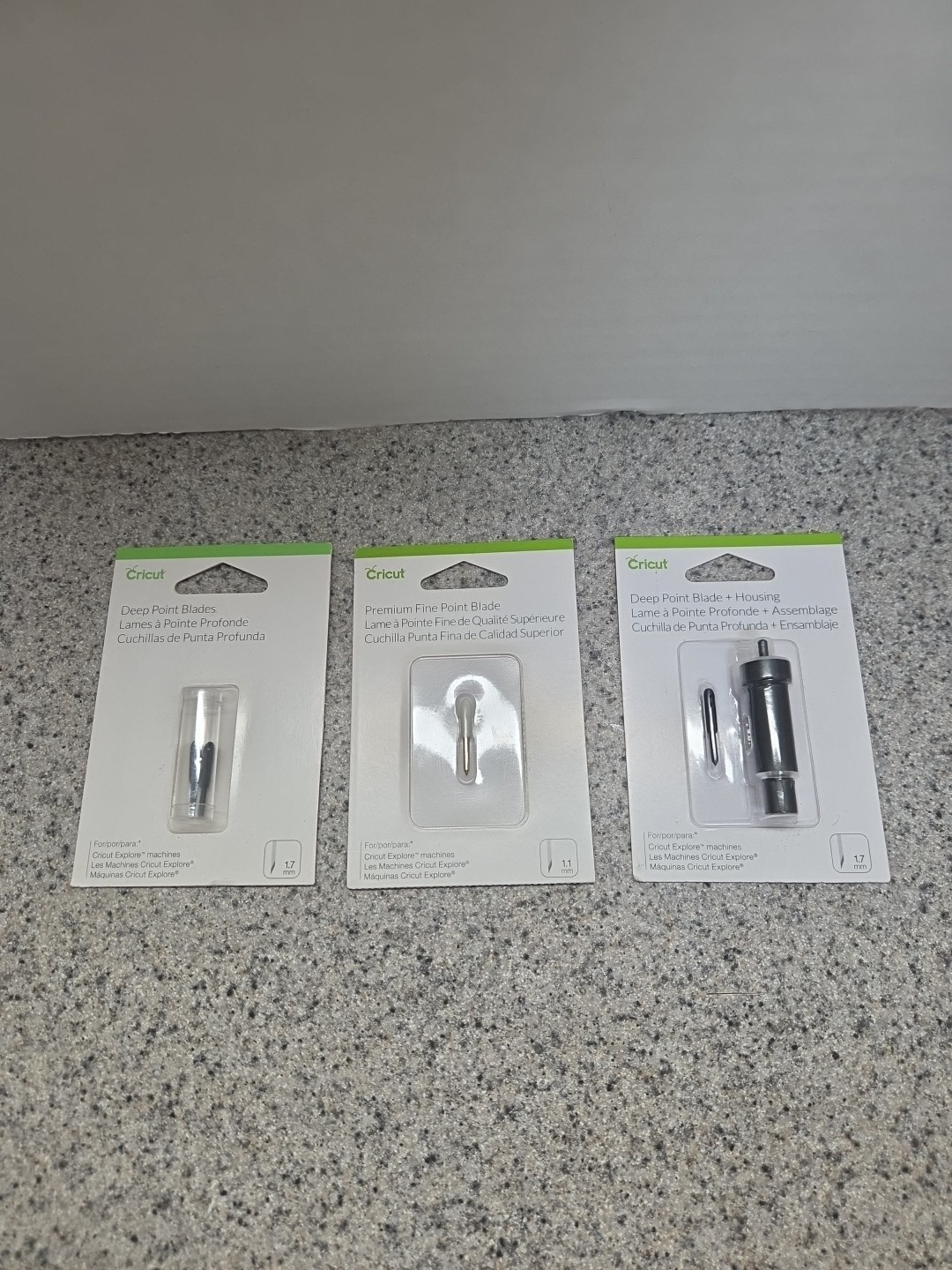 Cricut Accessories 3 Lot Fine Point, Deep Point Blade & Deep Point Plus Housing