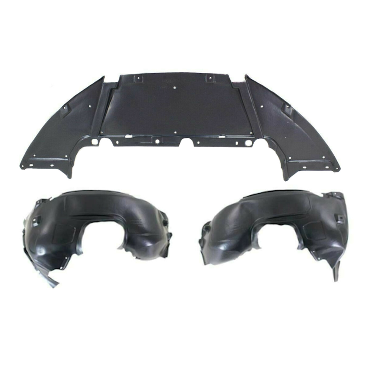 Fender Liner & Lower Engine Under Cover Set w/ Clips For 2012-2014 Ford Focus
