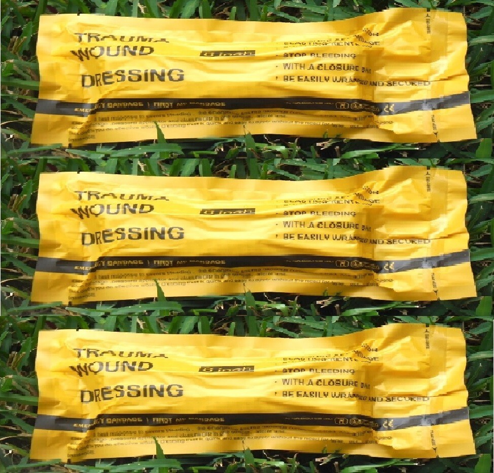 3 Pc 6 " Israeli Emergency Bandage Trauma Wound Dressing Sterile Vacuum Medical
