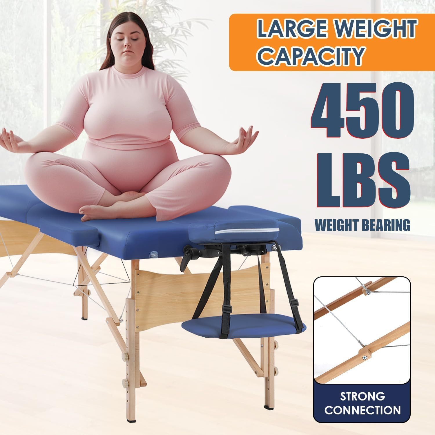 Massage Bed Portable Massage Table 2 Folding Lash Bed Height Adjustable 28 Inch