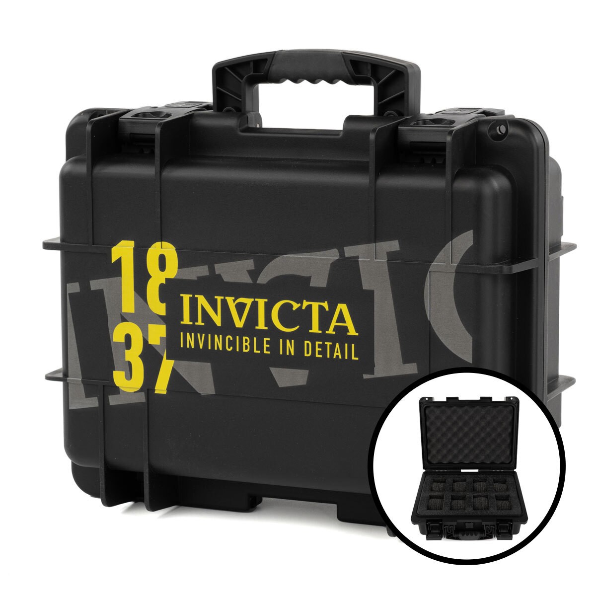 Invicta Eight (8) Slot Black 1837 Dive Impact Watch Case Collector Box