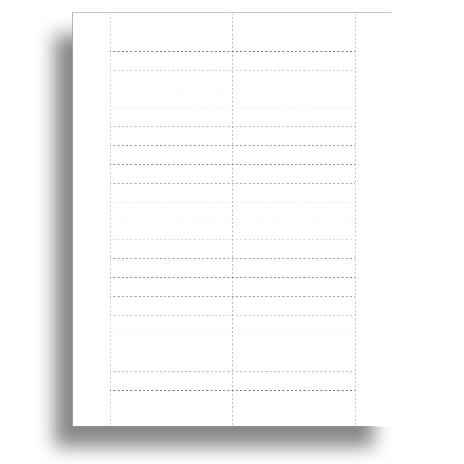 1/3 Cut File Folder Tab Inserts - White Hanging Cut,