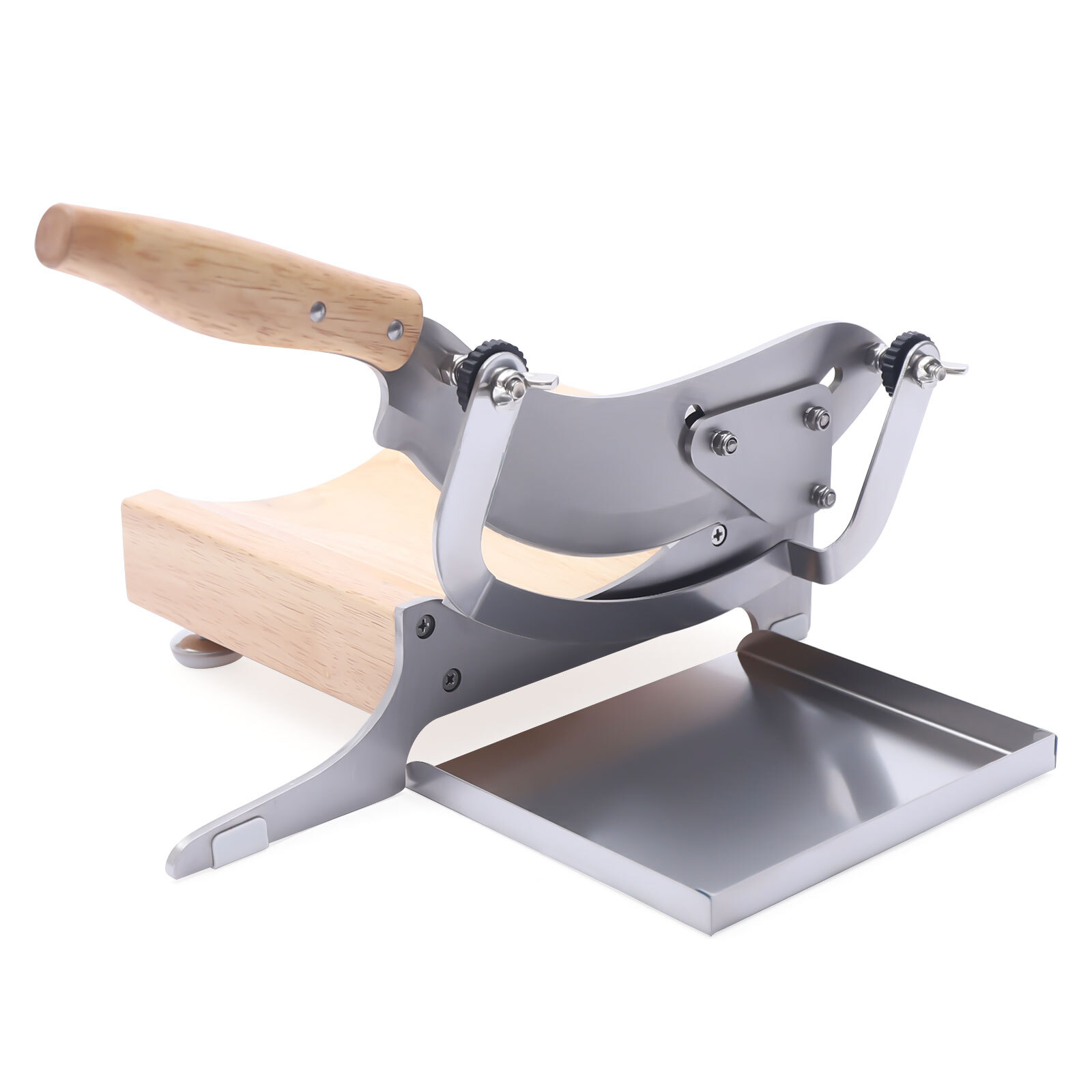 Biltong Cutter Beef Jerky Slicer Herb Ginseng Slicer Solid Rubber Wood Handle