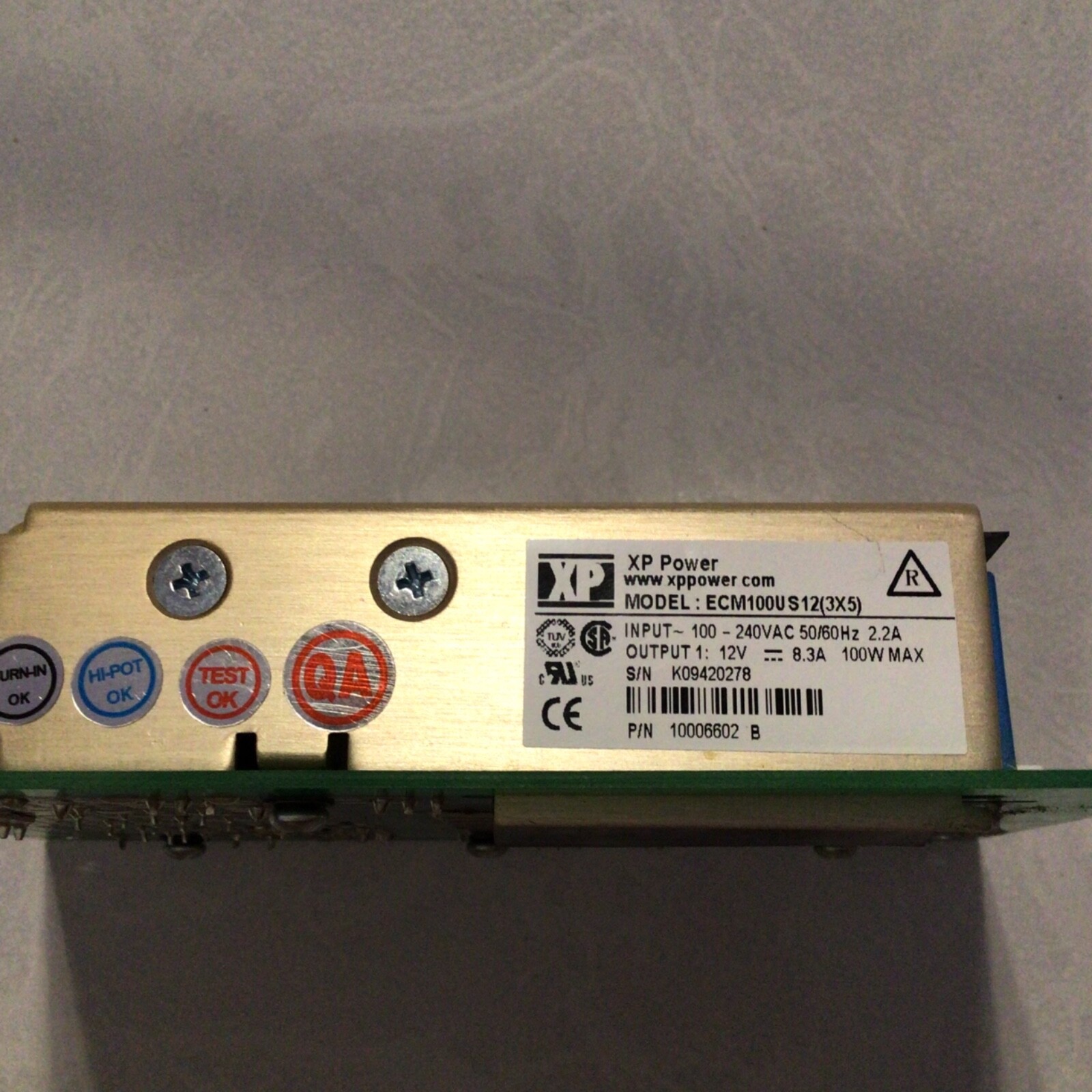 XP Power ECM100US12  Power Supply 12v