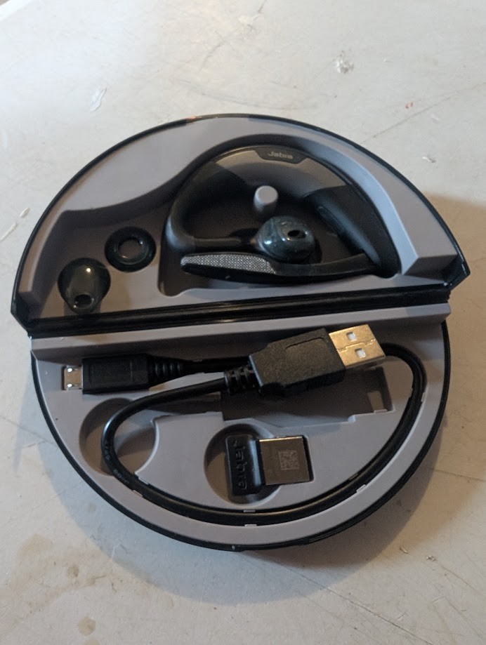 Jabra Motion UC MS Wireless Bluetooth Headset With Link 360 USB Adapter & Case
