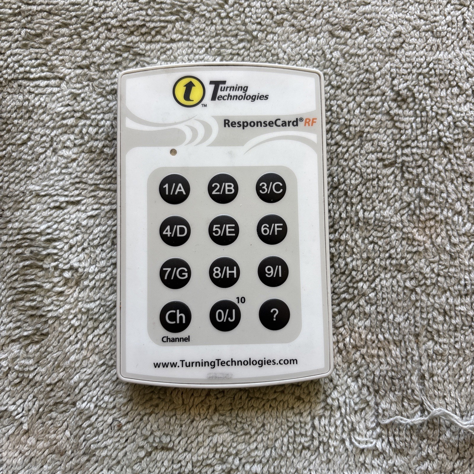 Turning Technologies Response Card Clicker RF RCRF-02 Remote Control Battery Pow