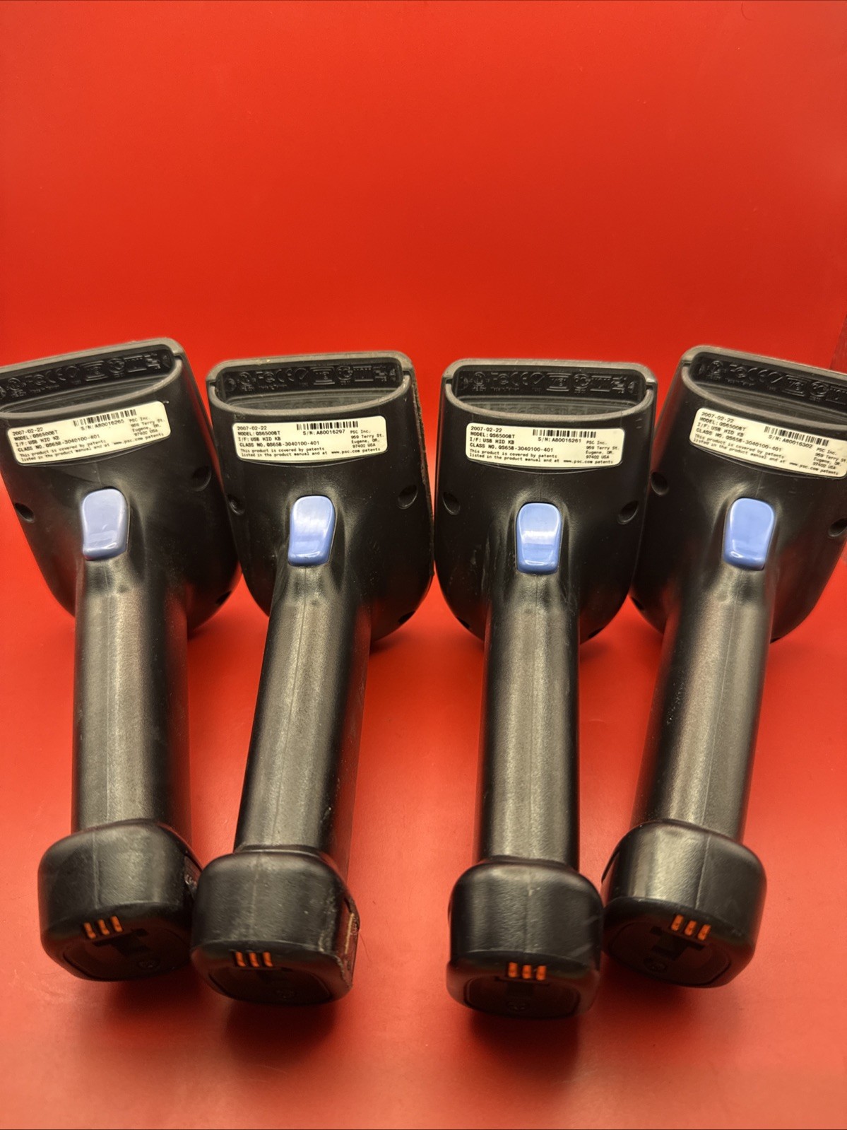 LOT OF 4- Datalogic QuickScan QS6500BT Handheld Omnidirectional Barcode Scanner