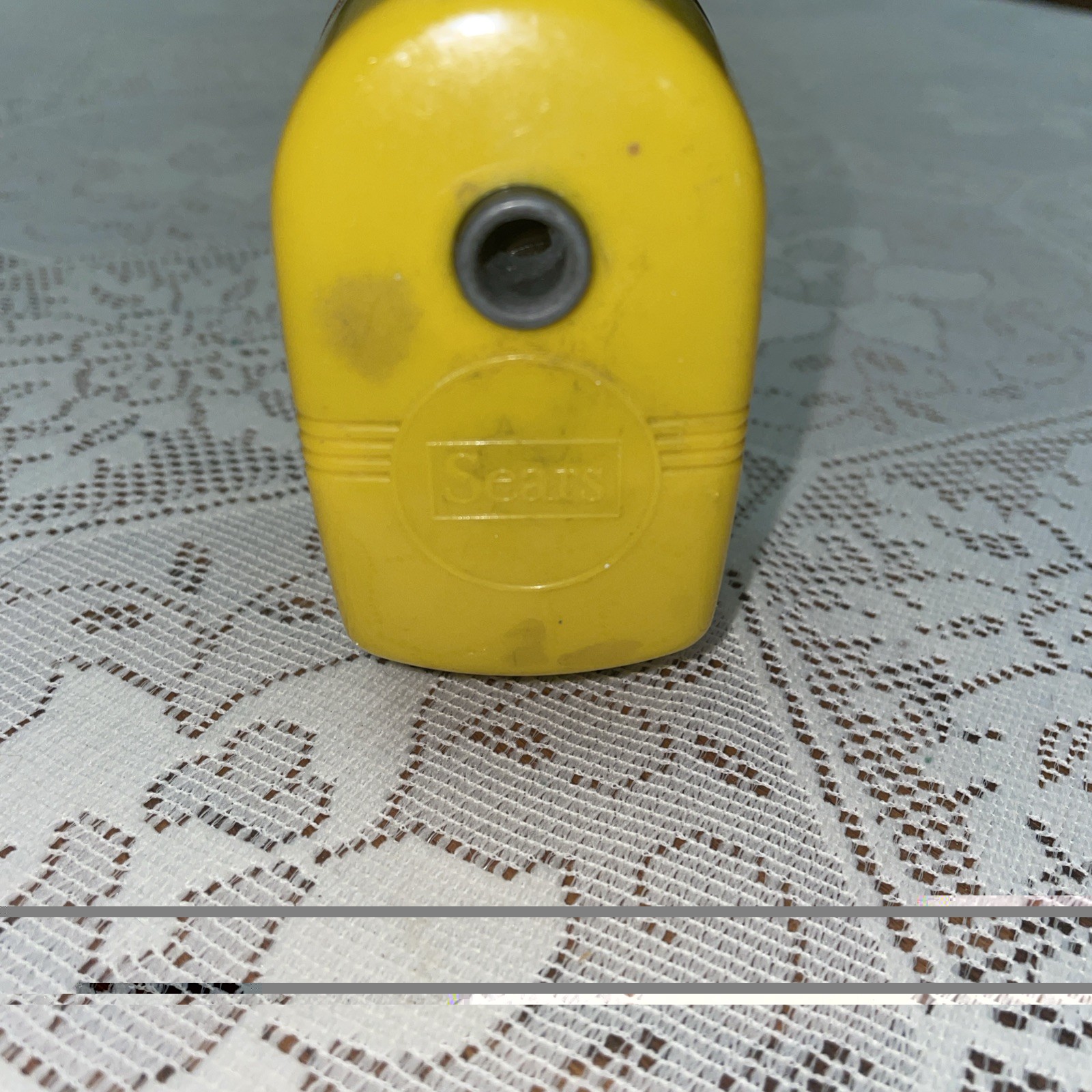 Vintage 1950s Yellow Sears Pencil Sharpener Yellow Made in USA
