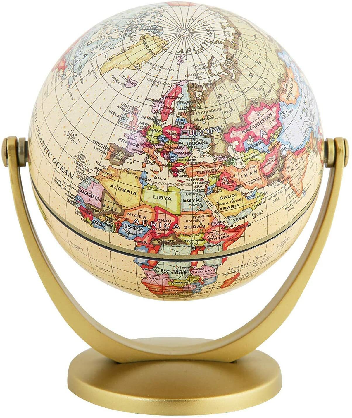 WORLD GLOBE EARTH Map Rotating Geography Ocean Classroom Learning Desktop