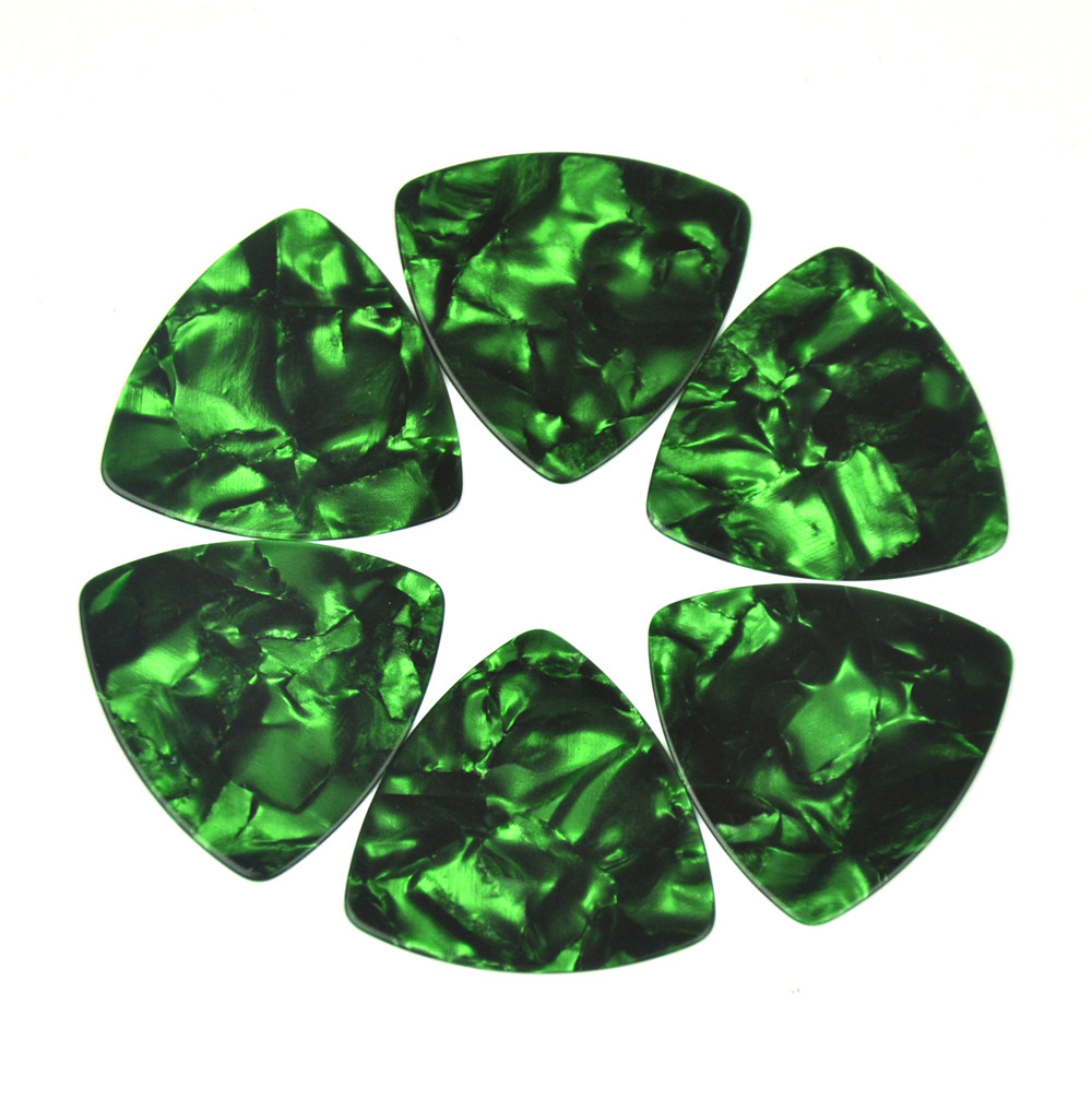 20Pcs Celluloid 346 Rounded Triangle Guitar Picks 0.71mm Assorted Colors