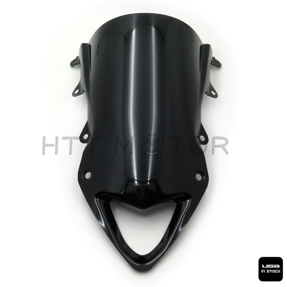 SMOKE BLACK DOUBLE BUBBLE WINDSCREEN WINDSHIELD FOR 2009-2014 BMW S1000RR S1000R