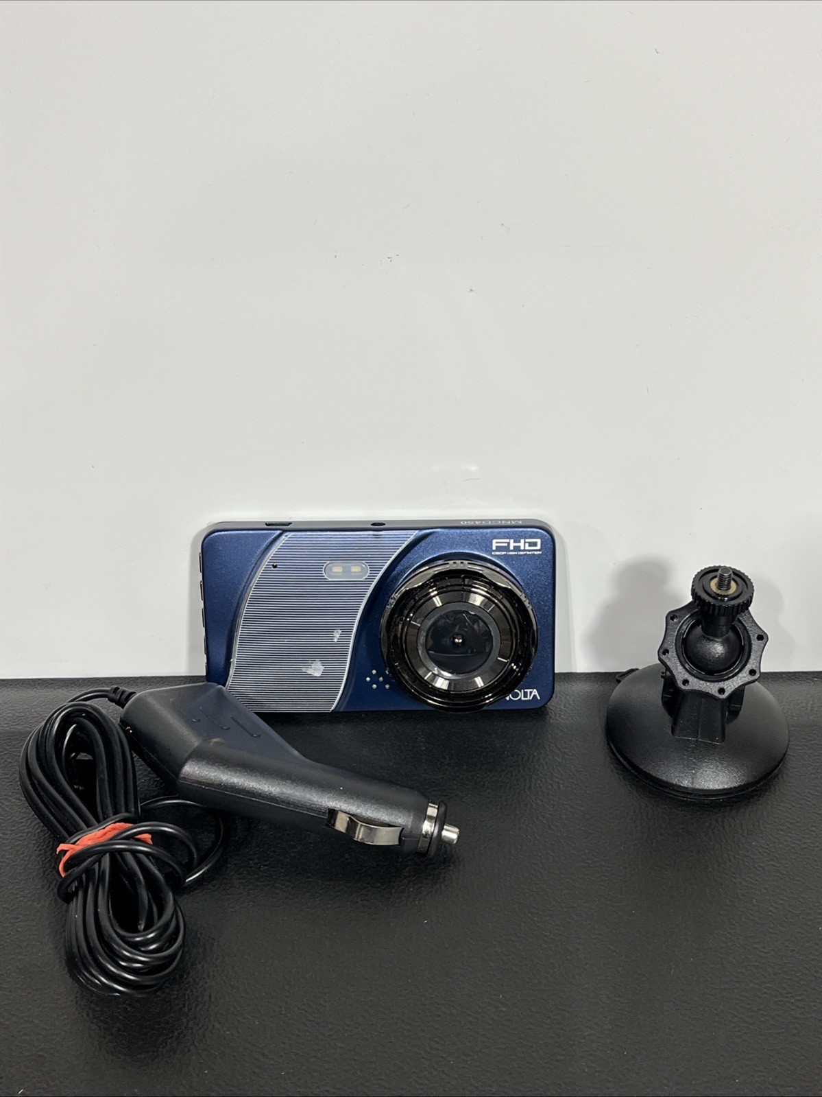 Minolta MNCD450 1080p Car Camcorder w/ 4.0" LCD Monitor, Blue — TESTED WORKS ✅
