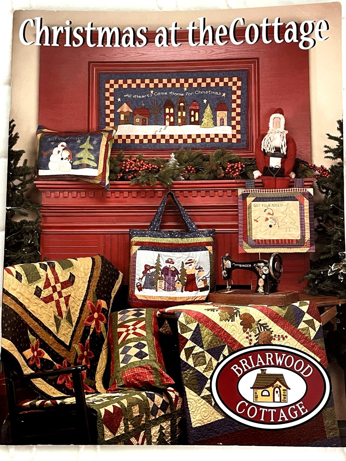Briarwood Cottages 052 CHRISTMAS AT COTTAGE 10 quilt designs 40pg booklet 2006