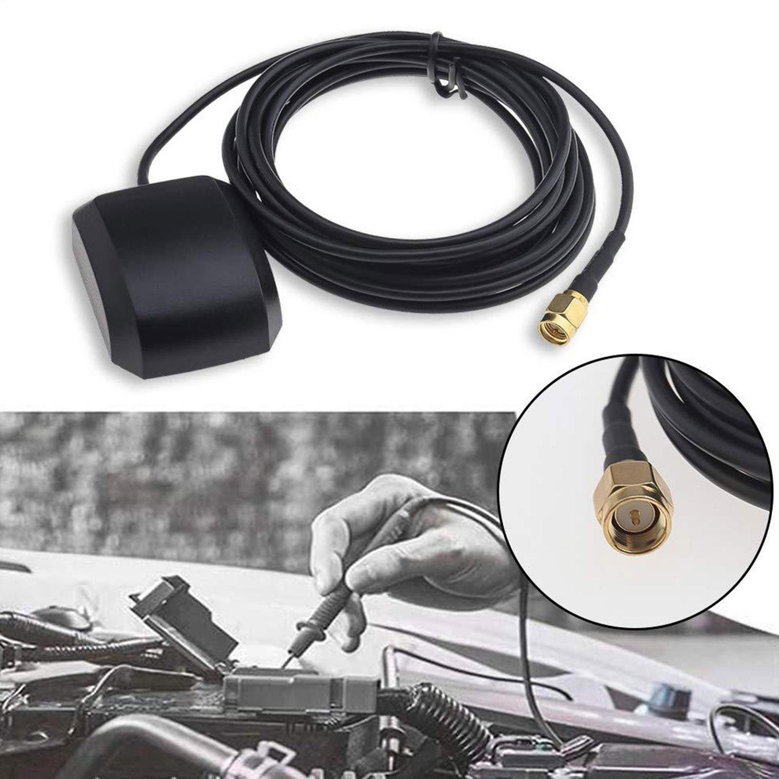 Car GPS Receiver SMA Connector 3M Cable GPS Antenna Car Auto Aerial
