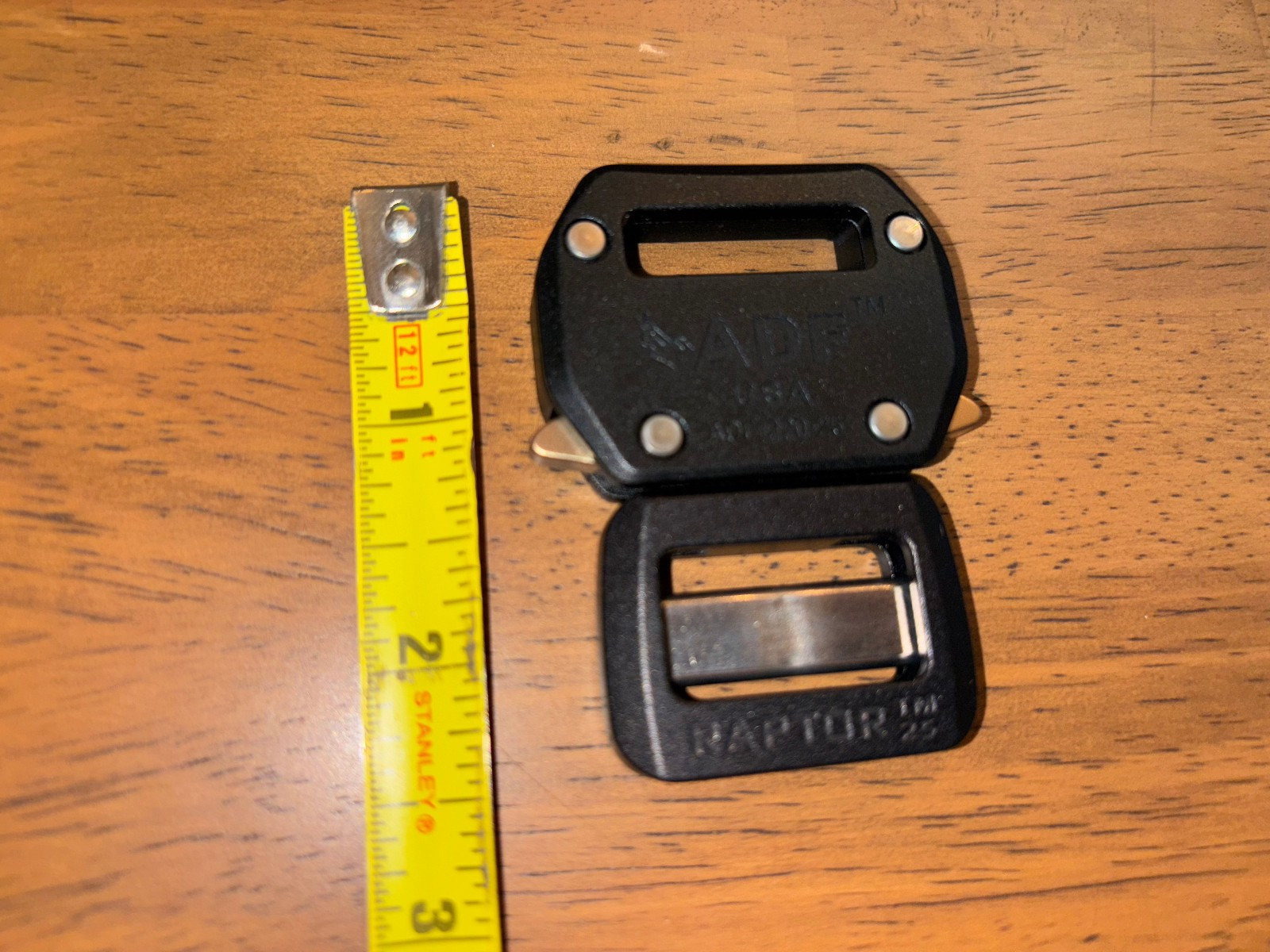 ADF Raptor Aluminum Quick Release 1" Belt Buckle * Black * NEW * US MADE