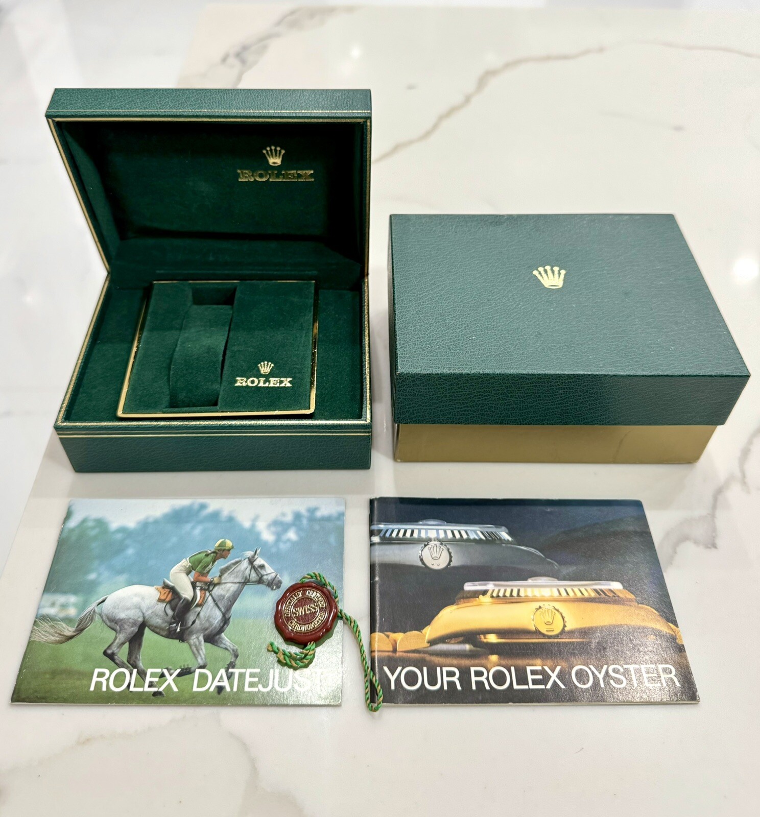 100% Genuine Rolex Datejust 16013 16014 16253 Box Booklets FULL SET 80s Vintage