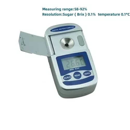 Portable Sugar Tester Fruit Brix Meter Digital Refractometer with Range 58-92%