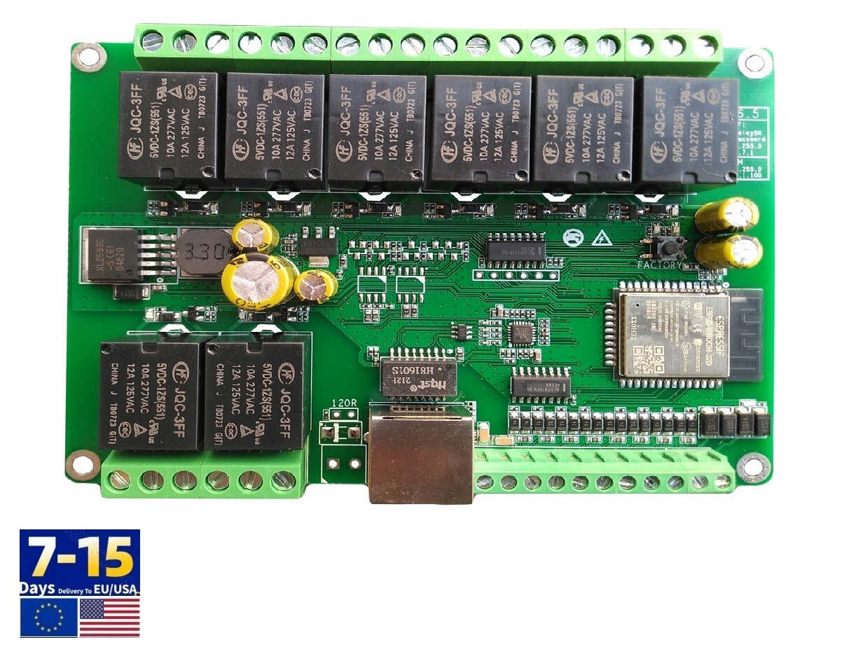 Ethernet Relay Access Control Network Web WIFI Switch Schedule Task Timer Module