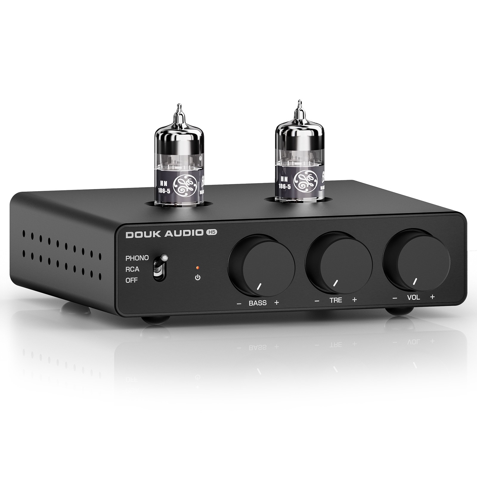 Douk Audio H5 Tube MM Phono Preamp w/RCA In, SUB Out, Low Pass Filter for A5 Amp