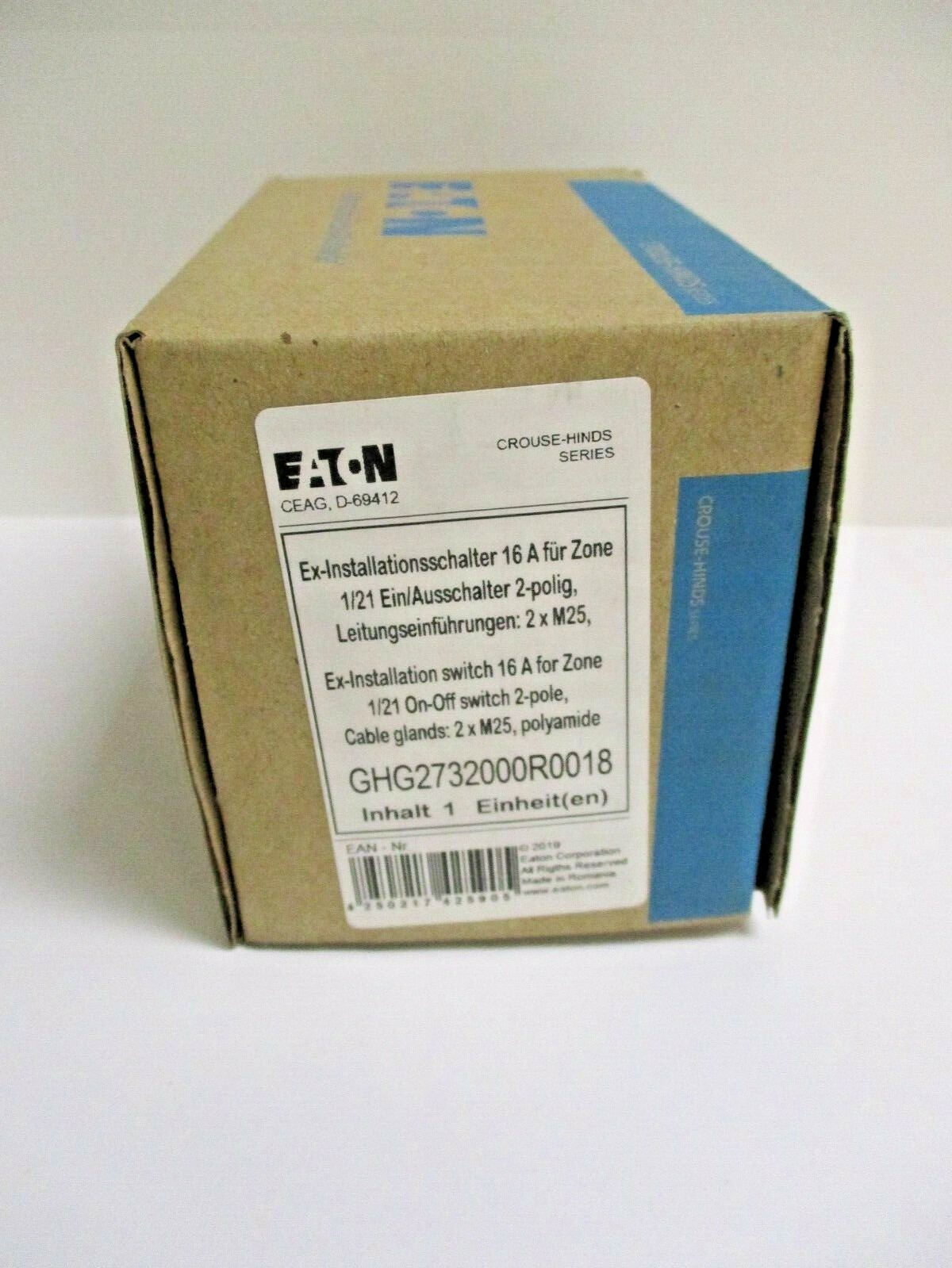 EATON, GHG2732000R0018, EXPLOSION PROOF SWITCH , SURPLUS