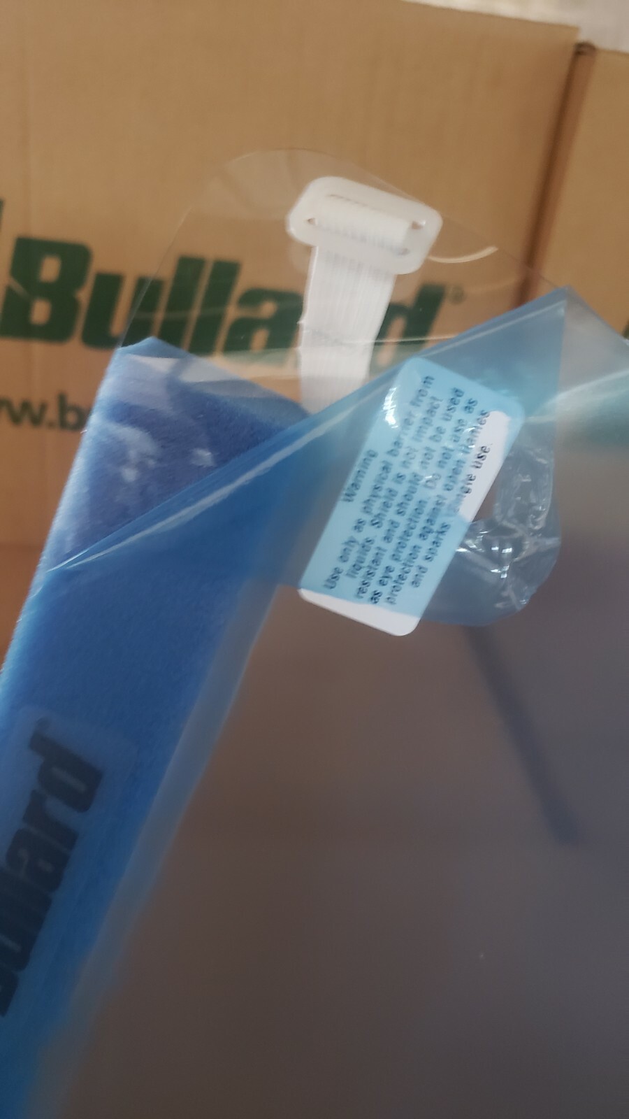 CASE 100 Bullard Health Care Face shields Clear Safety Mask Daily Use HFS9ME100