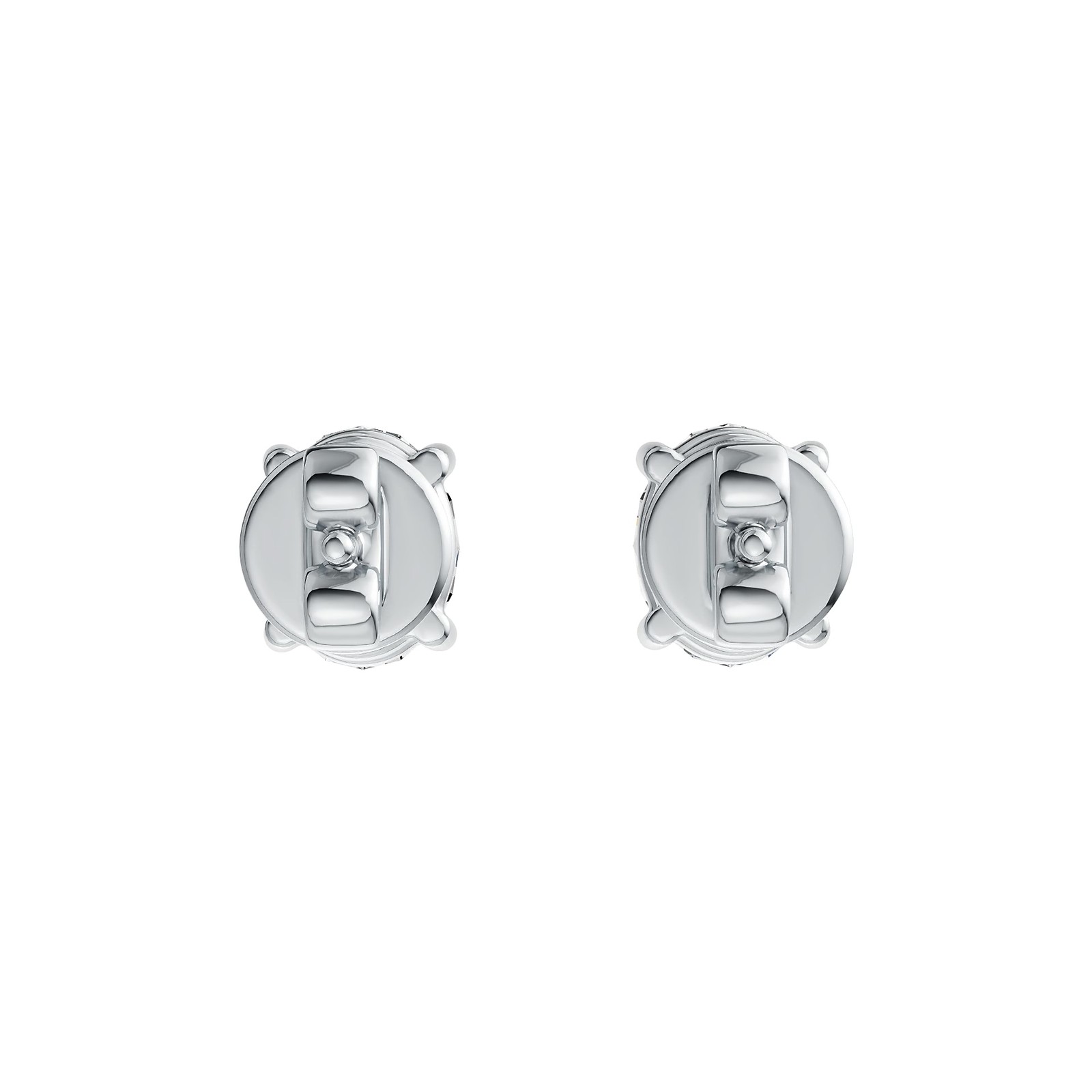 Sterling Silver Semi Mount Earrings Setting Oval OV 5X4mm Simple Stud