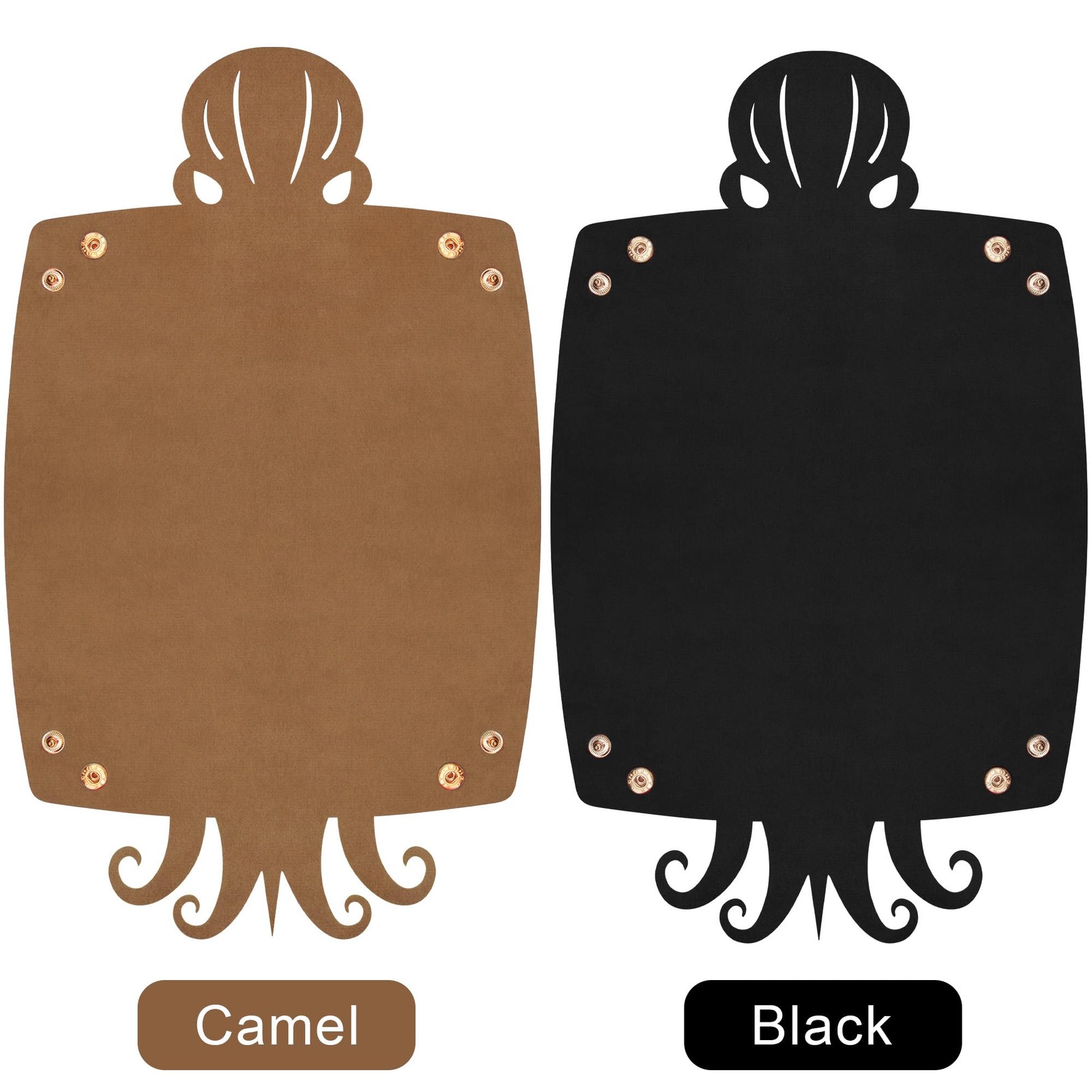 SIQUK 2 Pieces Octopus Dice Rolling Tray PU Leather Dice Mat Folding Scroll D...