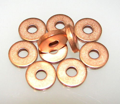 Tattoo Machine 10 #8 Copper Spring Deck Washers, Binder