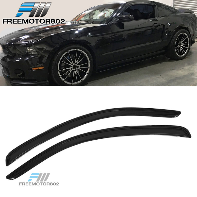 Window Visors Fits 10-14 Ford Mustang Coupe Rain Sun Guard Shade Deflector