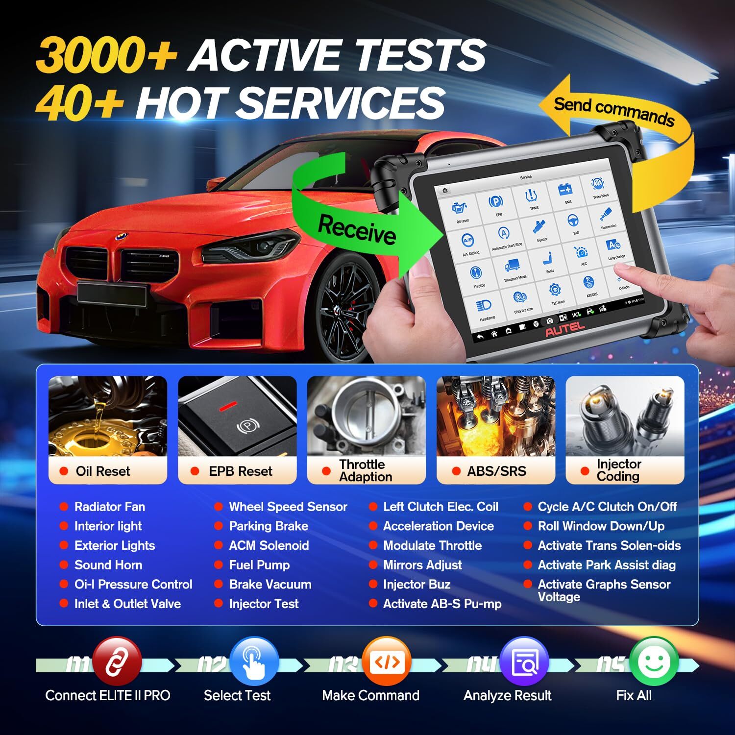 2026 Autel MaxiSys Elite II PRO As MS919 Diagnostic Scan Programming Key Coding