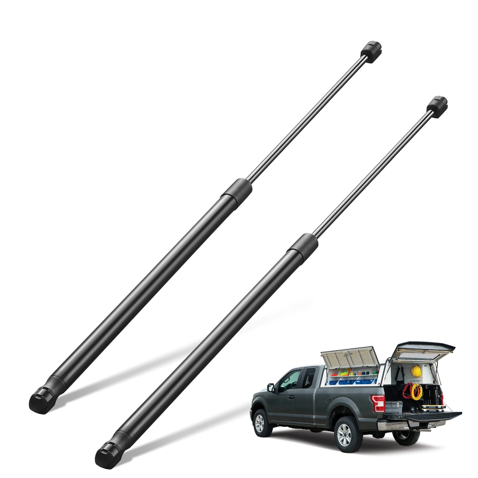 C16-22187 26" 49LB/220N Gas Shock Pair For Pickup Topper Door Cap Canopy