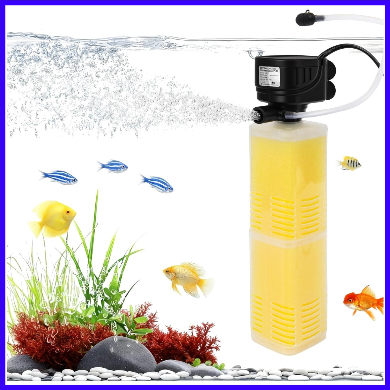Fish Tank Pump And Filtration System 40-150 Gallon water Tank Fish Tank Filte...