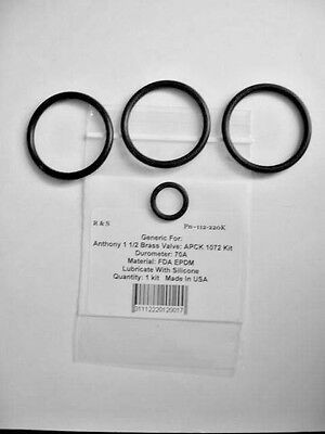 Anthony 1 1/2  Brass Push Pull Valve O-Ring Kit APCK1072/R&S 112-220K /FDA EPDM