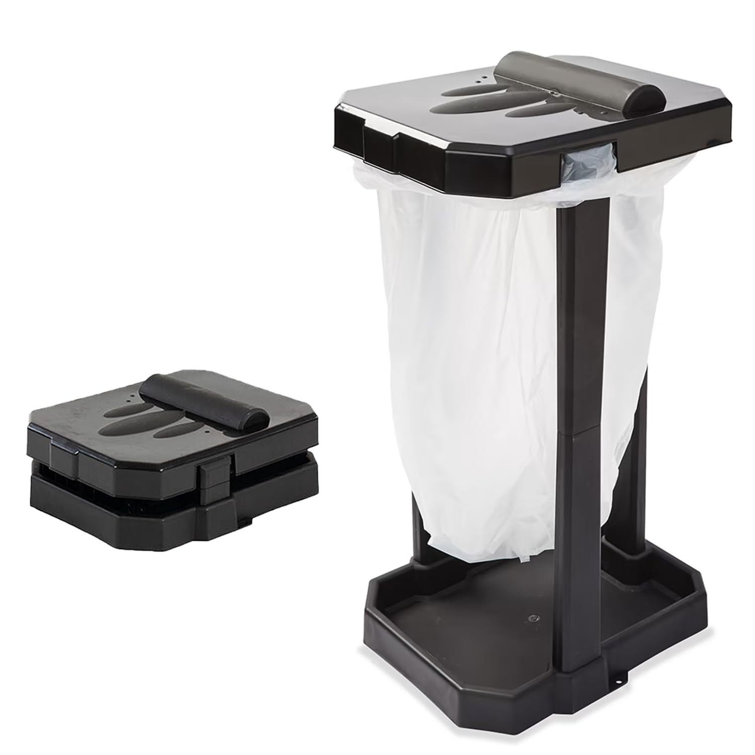 Trash containers adapted for use in vehicles, Collapsible Trash Can & Portabl...