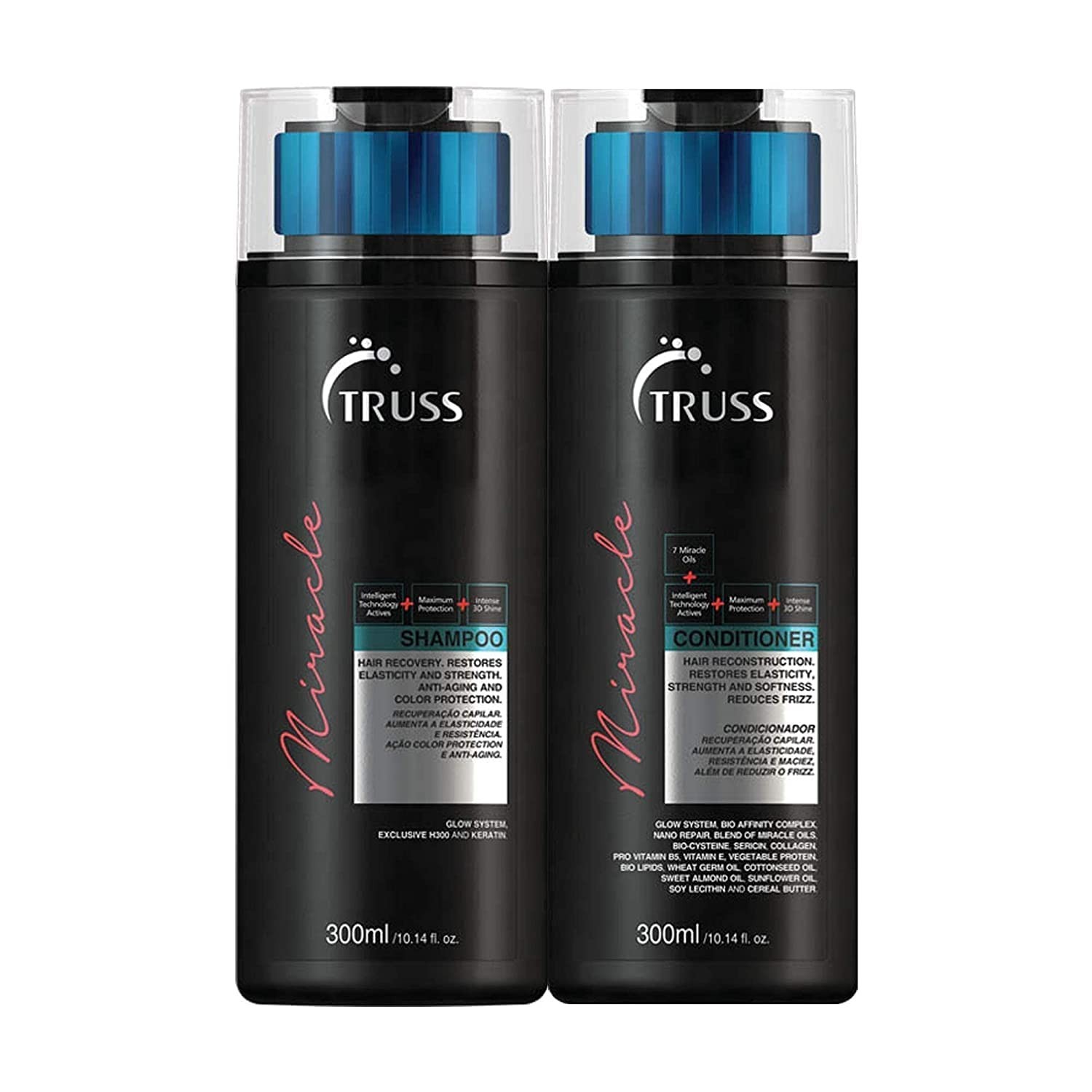 TRUSS Professional Miracle Shampoo and Conditioner Set Bundle