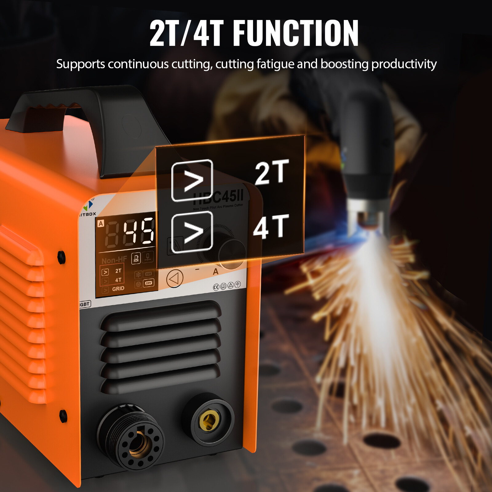 Pilot Arc HITBOX Plasma Cutter - 45A 110/220V Non-Touch (Non-HF) Home/DIY US