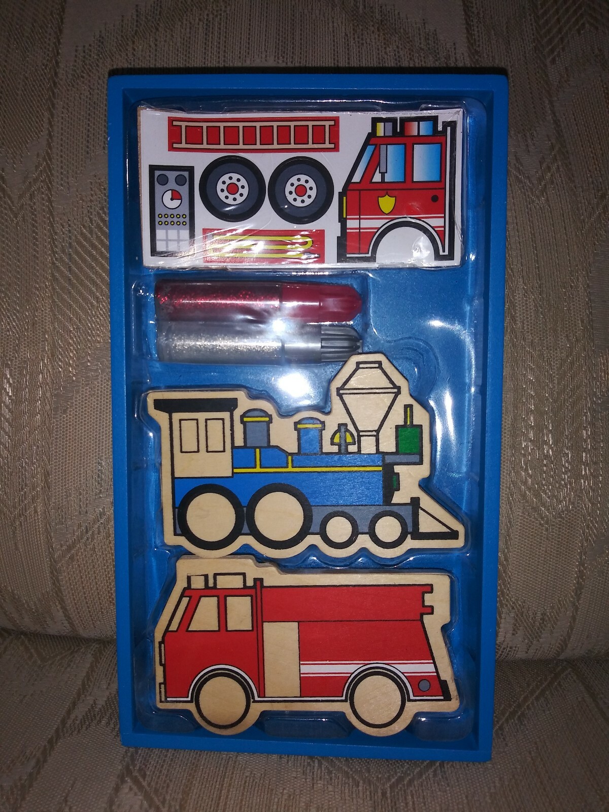 Melissa & Doug Create A Craft Vehicle Magnets Ages 4+ #4795 Made In China Train