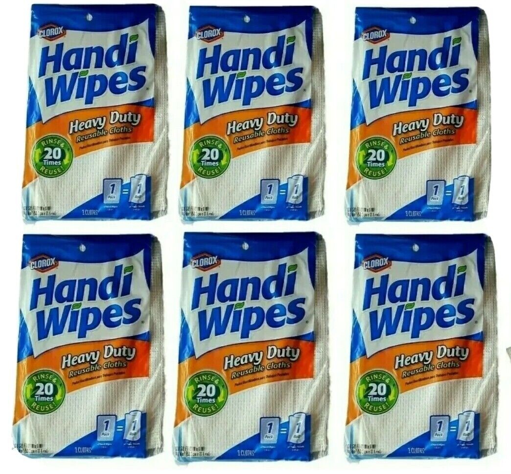 CLOROX CLOTHS HANDI ABSORBENT HEAVY DUTY BEIGE CLEANING TOWELS 6PKS