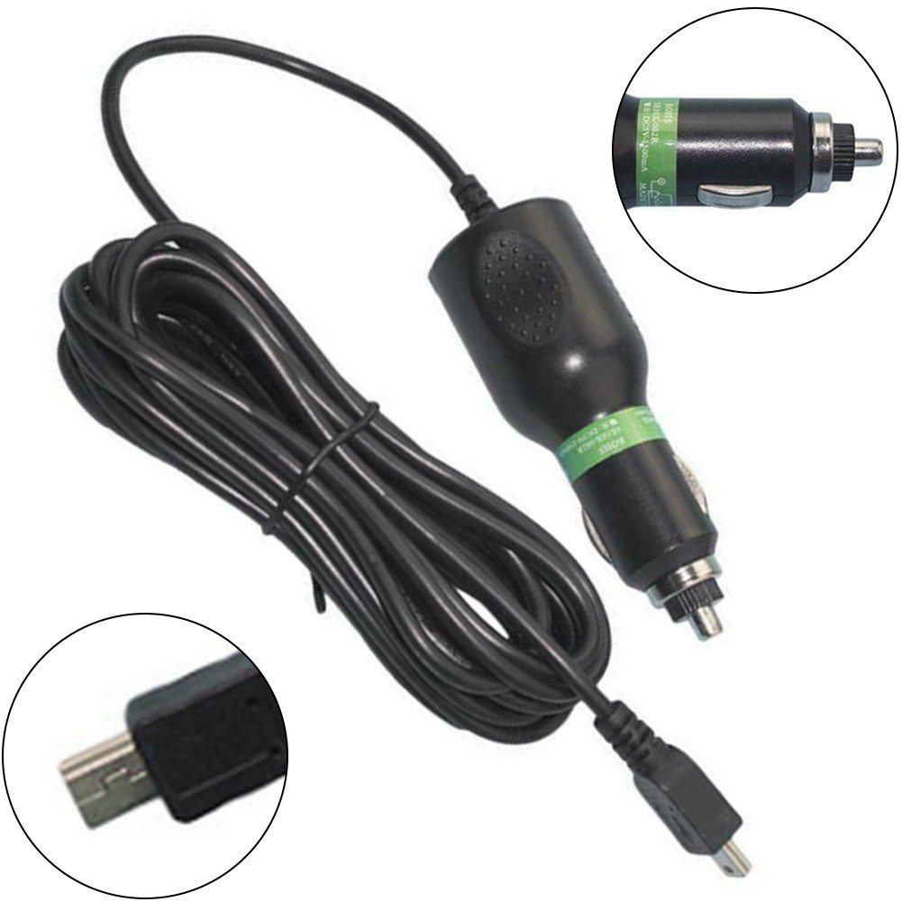 5V 2A Car Charger Adapter Cable Cord for Garmin Nuvi For GPS Camera Black