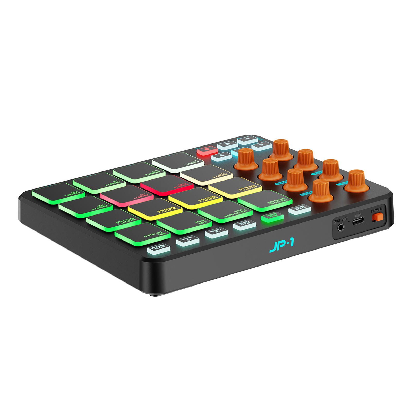 All ABS MIDI Controller Wireless MIDI Synthesizer Adjustable Knobs Custom Comman