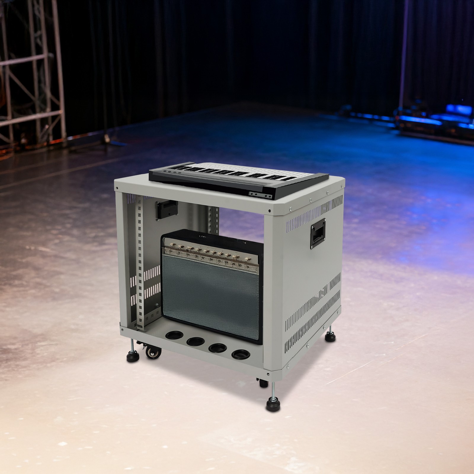 9U Server Rack Cabinet – Mobile & Durable, Ideal for Studios & Offices