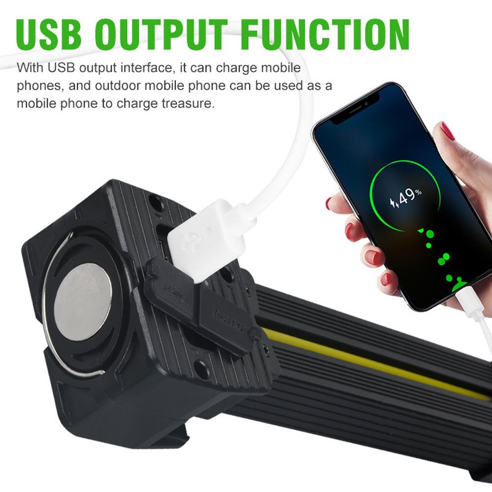 Gym Lamp for Posing,7th Gear Dimming,Portable Magnet LED Flashlight with Hook JQ