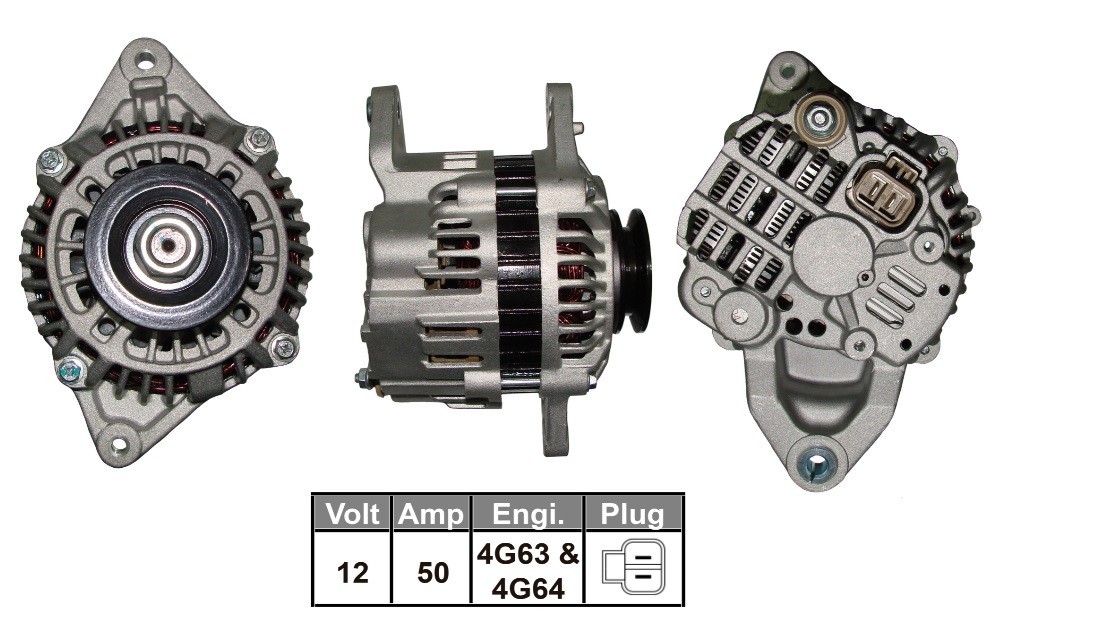 923371 CLARK  MD354809 MITSUBISHI A2TA2871 4G63 4G64 ALTERNATOR 12V 50A AL001