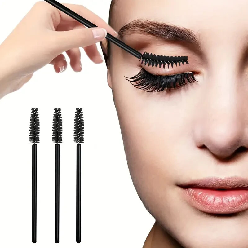100 Pcs Disposable Eyelash Mascara Brushes for Eye Lashes Extension Eyebrow