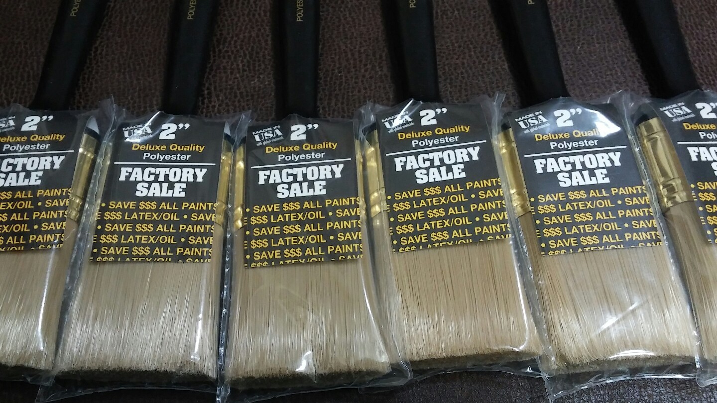 Wooster 2" Deluxe Quality Polyester Factory Sale Lot of 6 Paintbrushes P3972
