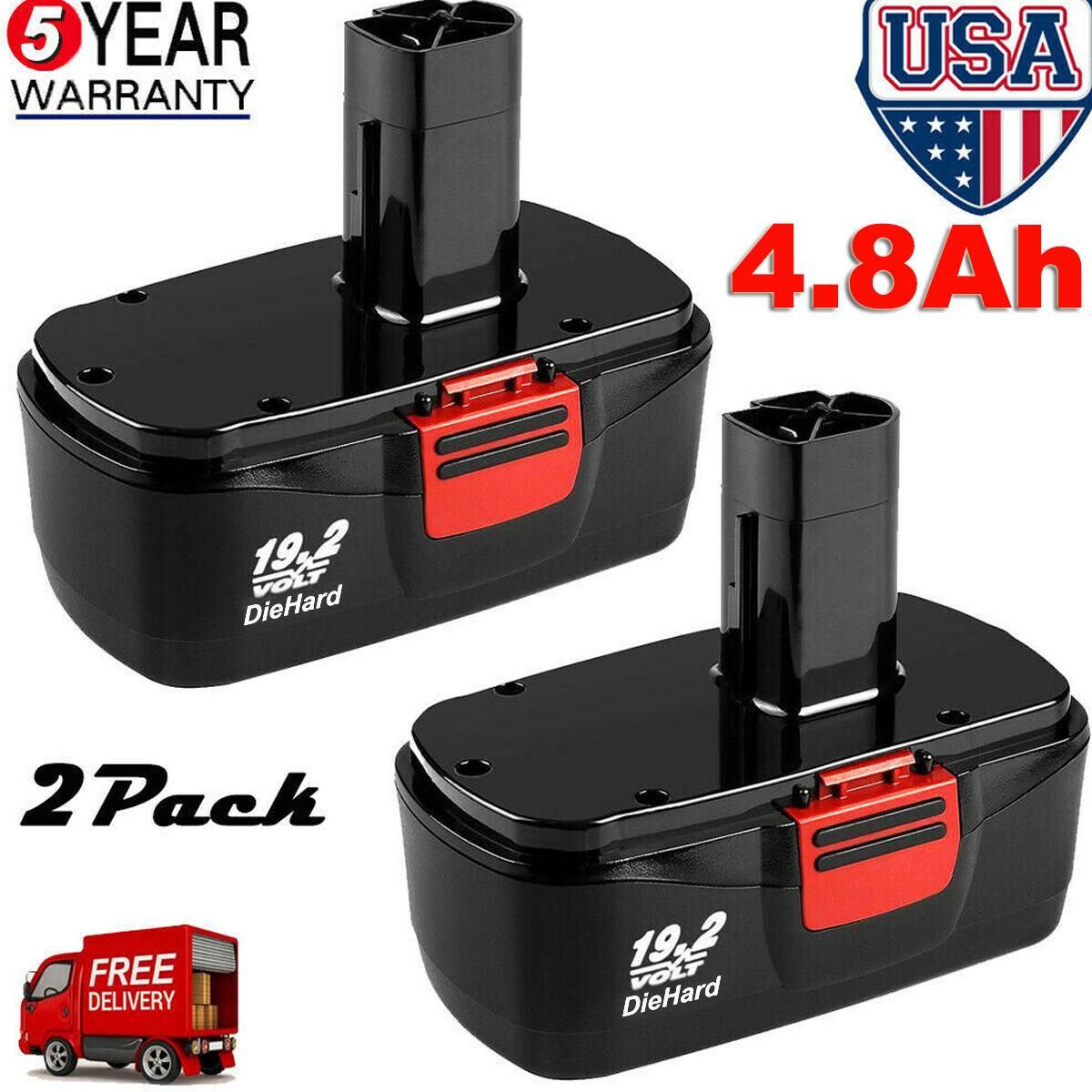 2X for Craftsman C3 DieHard 19.2V 11376 11375 Battery 130279005 130279003 Drills
