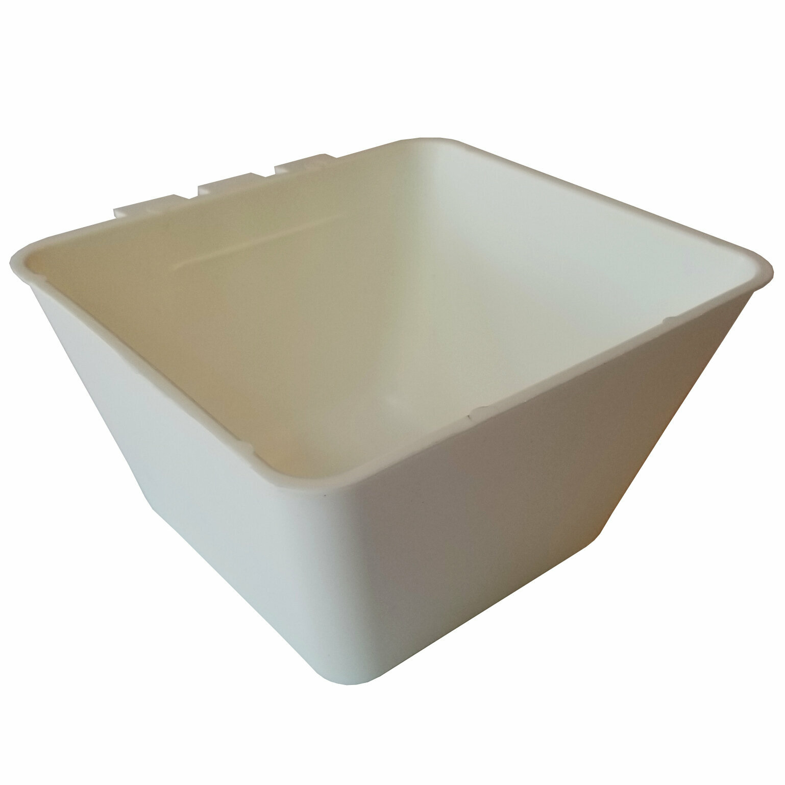 Square 1.2 Quart (2pcs Black & 2pcs White) Hanging Feed & Water Cage Cups
