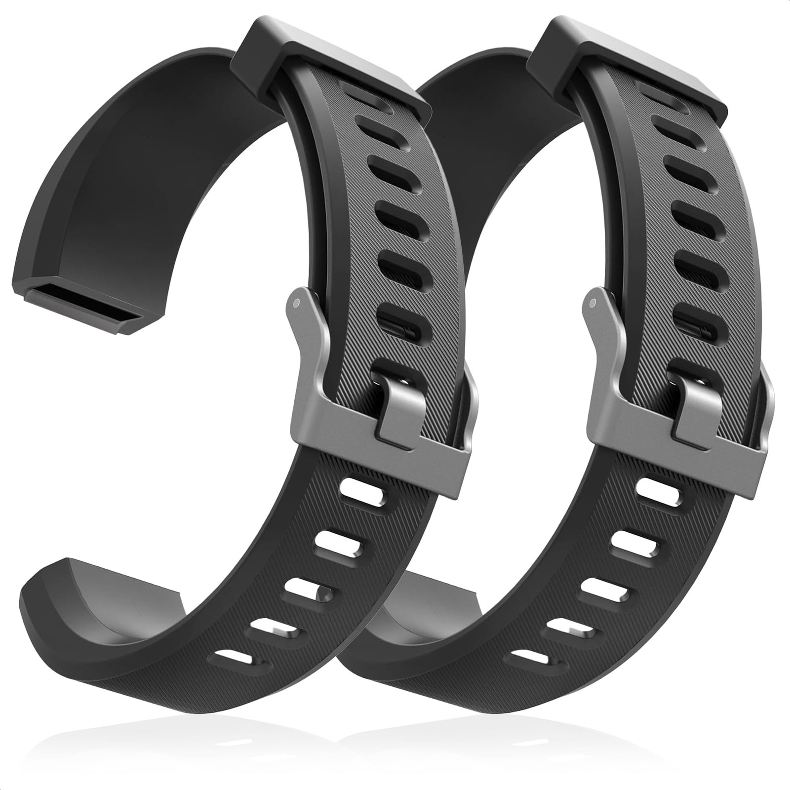 2Pack Bands Compatible with ID115Plus HR — Adjustable Silicone Wrist Straps