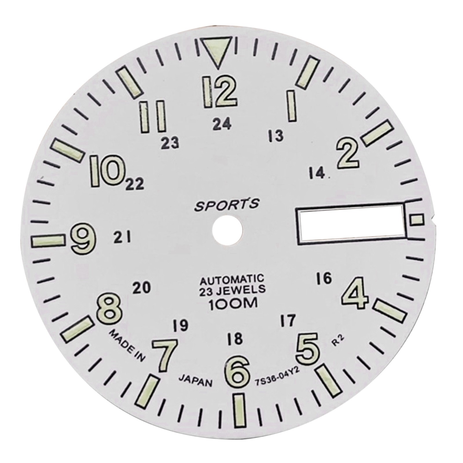 White Luminous Automatic Mechanical Watch Movement Dial Replacement For NH36A